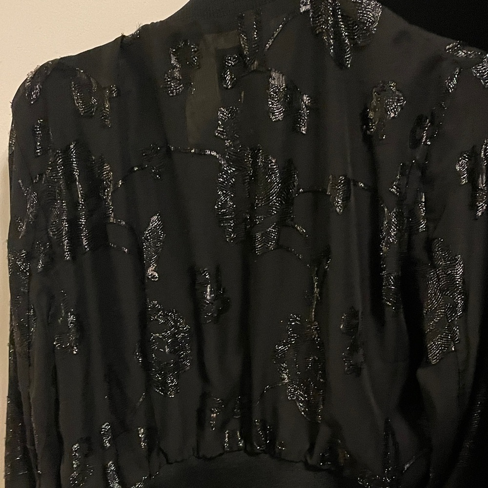 Dynamite Shimmering Black Bomber Jacket - Picture 7 of 7